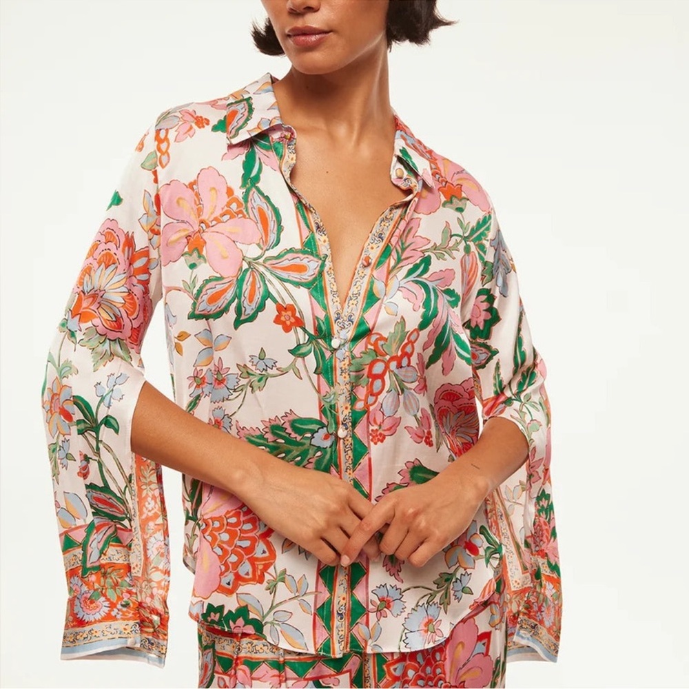 MISA ROYA TOP - CASABLANCA BORDER MIX MISA BLOUSE, NWT
$119 $290